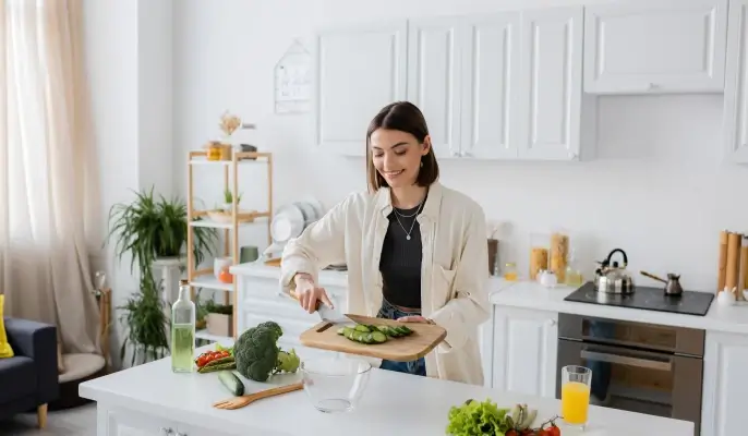 Woman cooking in the kitchen