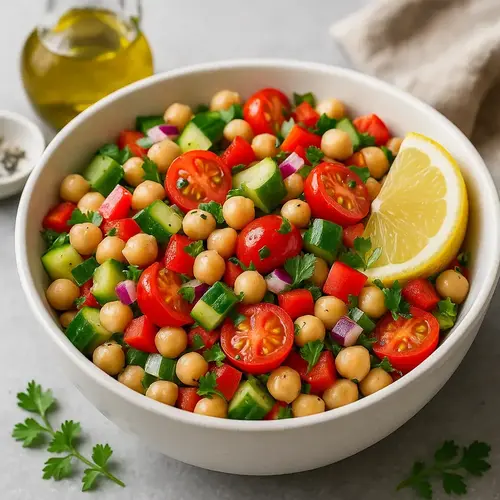 Mediterranean chickpea salad