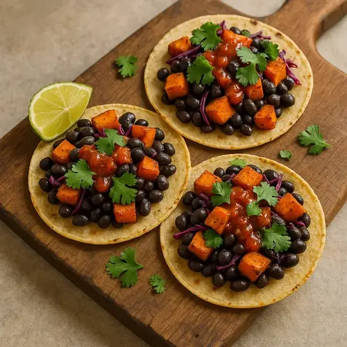 Sweet potato black bean tacos
